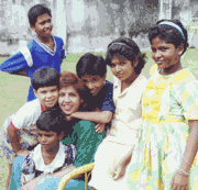 Chairperson Datin Bavanee Samuel with some kids
